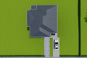 Vizualizare 3D constructie casa moderna cu acoperis in pante thumbnail