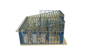 volumetrie structura metalica 3D cu acoperis thumbnail